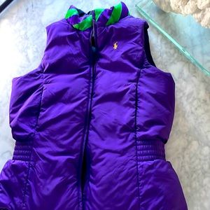 Ralph Lauren Kids Vest in Purple and Green